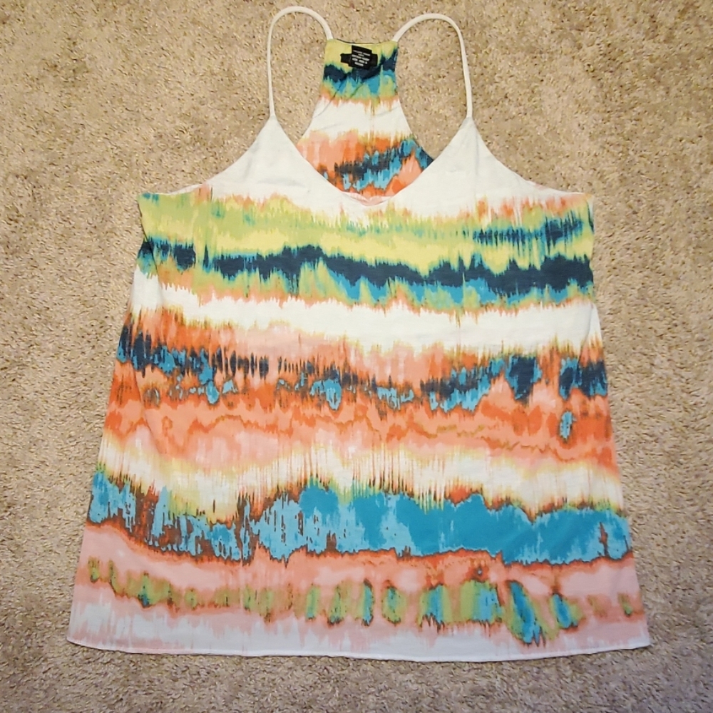 Rue 21 Multi-Colored Racerback Tank Top